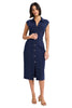 Yasmin Sleeveless Button Front Shirtdress