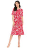 Revel Elbow Sleeve Midi in Graphic Provencal