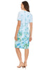 Suni Side Tie Neck Sheath in Rose Border