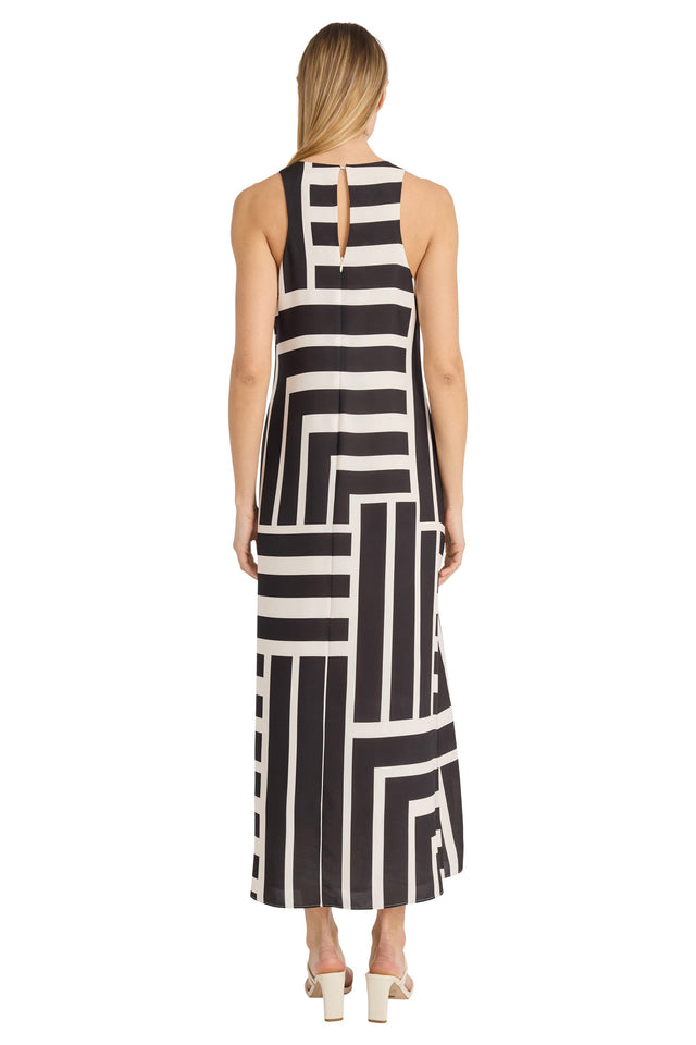 Quincy Midi Shift Dress in Intersection Stripes