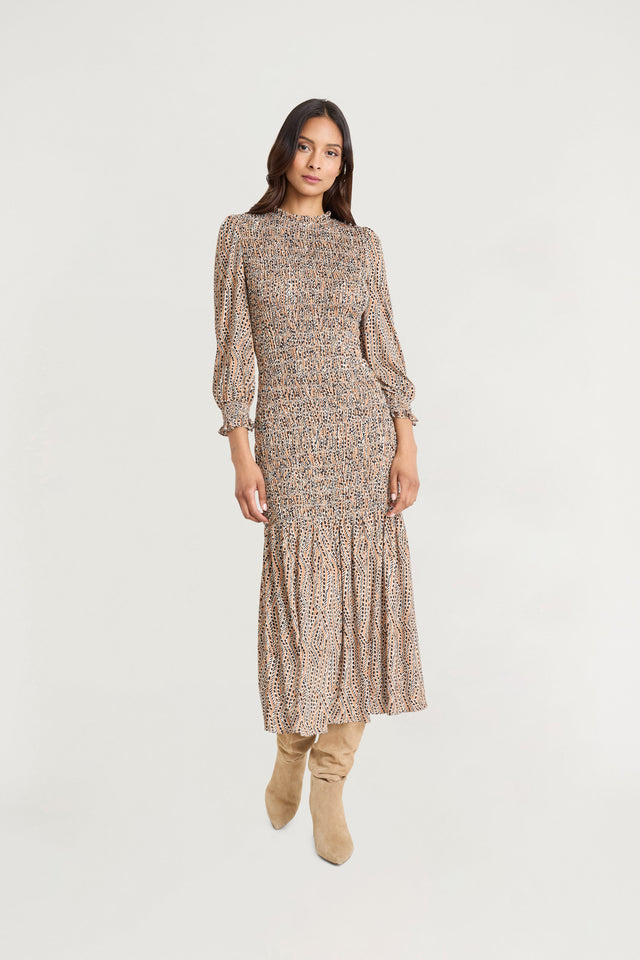 Samuel Printed Ruffled  Midi Dress - FINAL SALE