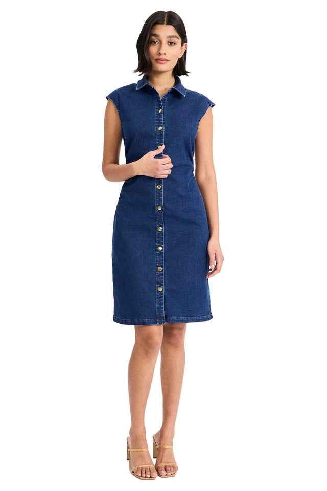 Ralph Cotton Stretch Denim Shirtdress