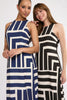Quincy Midi Shift Dress in Intersection Stripes