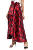 Roosevelt Voluminous Plaid Tie-Front Skirt