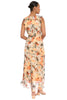 Rosie Side Tie Ruffle Dress in Blurred Poppy