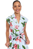 Rosemary Cotton Belted Shirt Dress in Wild Orchid