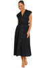 Rosemary Cotton Belted Shirt Dress in Solid