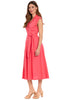Rosemary Cotton Belted Shirt Dress in Solid