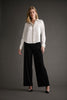 Roosevelt Curve Jeweled Placket Long Sleeve Top