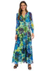 Ruth Long Bishop Sleeve Maxi in Majestic Garden