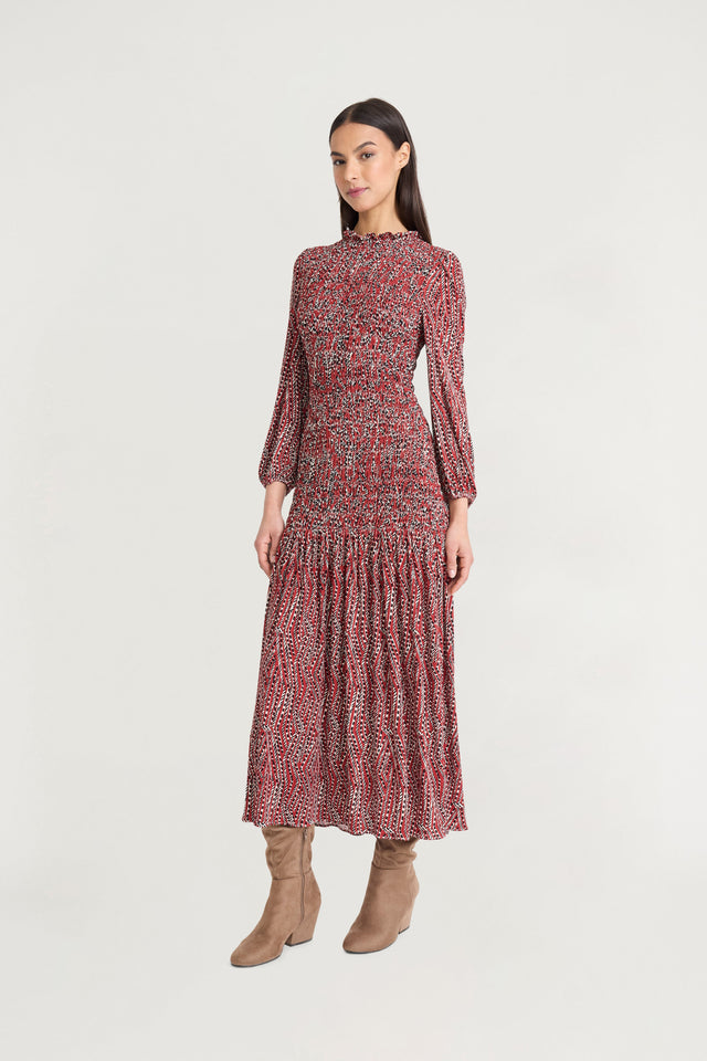 Samuel Printed Ruffled  Midi Dress - FINAL SALE