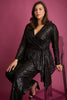 Tribeca Sequin Top Long Sleeve Peplum
