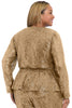 Tribeca Sequin Top Long Sleeve Peplum