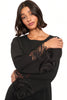 Sue A-Line Botanical with Lace Sleeves