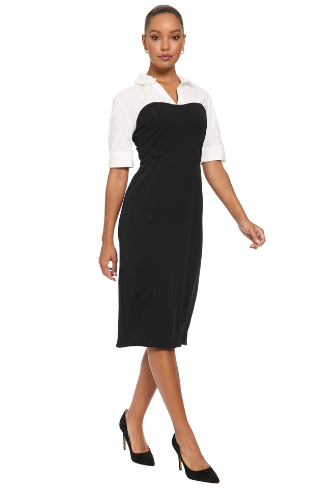 Tresha Petite Short Sleeve Twofer Sheath