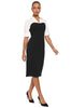 Tresha Petite Short Sleeve Twofer Sheath