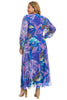 Ruth Long Bishop Sleeve Maxi in Majestic Garden