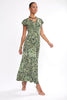 Tay in Linear Floral Maxi Flutter Sleeve Dress