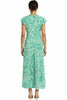 Tay in Linear Floral Maxi Flutter Sleeve Dress