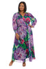 Ruth Long Bishop Sleeve Maxi in Majestic Garden