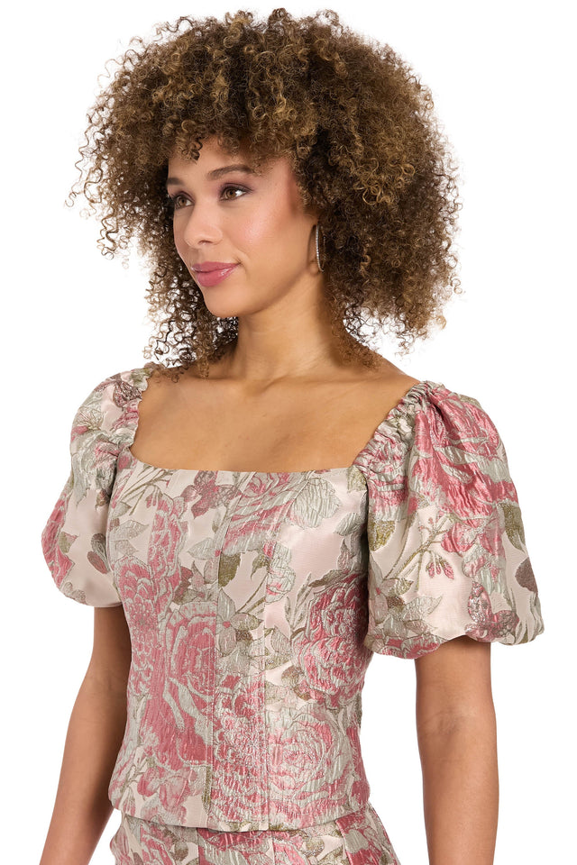 Robinson Bubble Sleeve Bustier Top