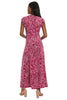 Tay in Linear Floral Maxi Flutter Sleeve Dress
