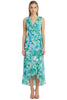 Rosie Side Tie Ruffle Dress in Blurred Poppy