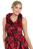 Roosevelt Plaid Top with Triple Ruffle Collar