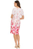 Suni Side Tie Neck Sheath in Rose Border
