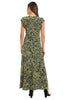 Tay in Linear Floral Maxi Flutter Sleeve Dress