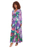 Ruth Long Bishop Sleeve Maxi in Majestic Garden