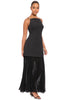 Rowe Pearl Strap Pleated Maxi Dress