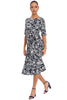 Revel Elbow Sleeve Midi in Graphic Provencal