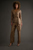 Tribeca Sequin Top Long Sleeve Peplum