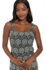Ynes Embroidered Square Neck Mini