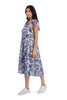Trini Flutter Sleeve Tiered Midi