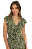 Tay in Linear Floral Maxi Flutter Sleeve Dress