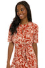 Revel Elbow Sleeve Midi in Graphic Provencal