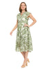 Trini Flutter Sleeve Tiered Midi