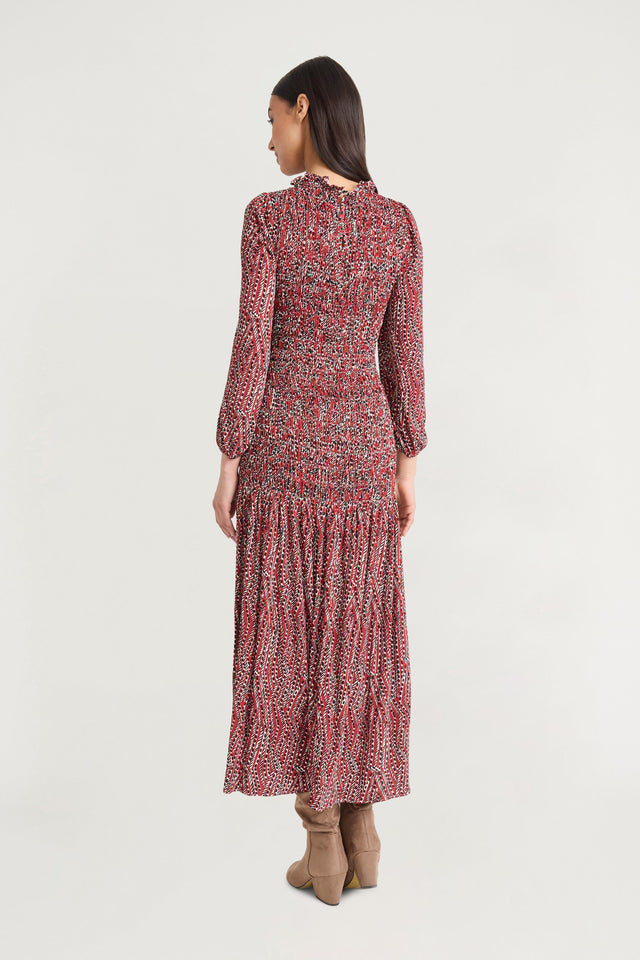 Samuel Printed Ruffled  Midi Dress - FINAL SALE