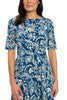 Revel Elbow Sleeve Midi in Graphic Provencal